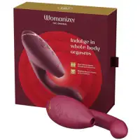 Изображение Womanizer, Германия Роскошный вакуумный вибростимулятор для G точки и клитора Womanizer Duo 2 бордовый
