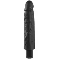 Изображение Nlonely, Китай Реалистичный черный вибратор с рельефным стволом X-Men Vibrating Siliсone Cock 18 см