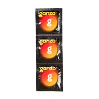 Фото Ganzo, Великобритания Презервативы Ganzo, classic,латекс, двойная смазка, 18,5 см, 5,2 см, 3 шт.в пакете Black Edition