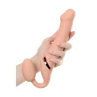 Фото Strap-on-me Безремневой нереалистичный страпон Strap-on-me с вибрацией, L, силикон, телесный, 25 см