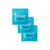 Изображение  Презервативы EXPERT Ribbed, ребристые, 3шт.