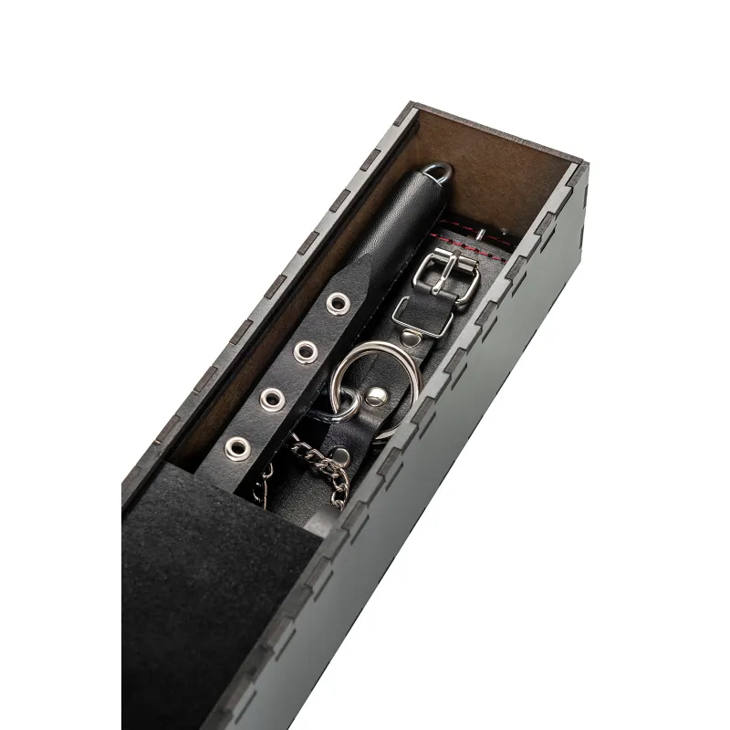 Изображение PECADO B.D.S.M Бондажный набор Pecado BDSM, 3 точки фиксации, большая распорка, оковы, наручники, ошейник с кольцом