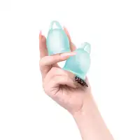 Фото  Менструальная чаша Satisfyer Feel Confident, 2 шт в наборе, силикон, синий