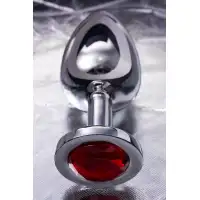 Metal by TOYFA Анальная втулка Metal by TOYFA, металл, серебряная, с рубиновым кристаллом, 10 см, Ø 4 см, 360 г — купить в Минске Изображение Metal by TOYFA Анальная втулка Metal by TOYFA, металл, серебряная, с рубиновым кристаллом, 10 см, Ø 4 см, 360 г