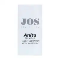 Изображение JOS Вибратор-ротатор с ресничками для двойной стимуляции JOS Anita, силикон, фиолетовый, 18 см