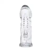 Изображение A-toys by TOYFA Насадка на пенис с дополнительной стимуляцией A-Toys by TOYFA Ruzy, TPE, прозрачный, 13,5 см