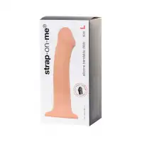 Фото Attitude Solution Ltd Ремневой нереалистичный страпон на присоске Strap-on-me, L, силикон, телесный, 19 см
