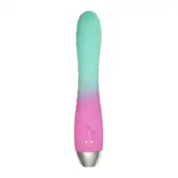 Изображение Flovetta by toyfa, Китай Вибратор с изогнутой головкой Flovetta AZALIA, силикон, мятно-розовый, 20,5 см
