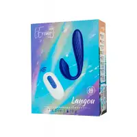 Leroina Вибратор для пар L`Eroina APP LANGOU с управлением от приложения и пульта, силикон, синий, 16,5 см — купить в Минске Фото Leroina Вибратор для пар L`Eroina APP LANGOU с управлением от приложения и пульта, силикон, синий, 16,5 см