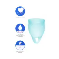 Фото  Менструальная чаша Satisfyer Feel Confident, 2 шт в наборе, силикон, синий