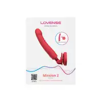 Изображение Lovense, США Дилдо-вибратор LOVENSE Mission 2 с технологией Touch-Sense, силикон, красный, 27,2 см