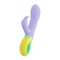 Изображение Flovetta by toyfa, Китай Вибратор для точки G с клиторальной стимуляцией, Flovetta WISTERIA, силикон, фиолетовый, 18,5 см