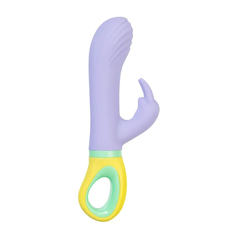 Изображение Flovetta by toyfa, Китай Вибратор для точки G с клиторальной стимуляцией, Flovetta WISTERIA, силикон, фиолетовый, 18,5 см