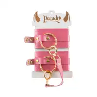 Фото PECADO B.D.S.M Оковы Pecado BDSM, прямоугольные, однослойные, натуральная кожа, розовый