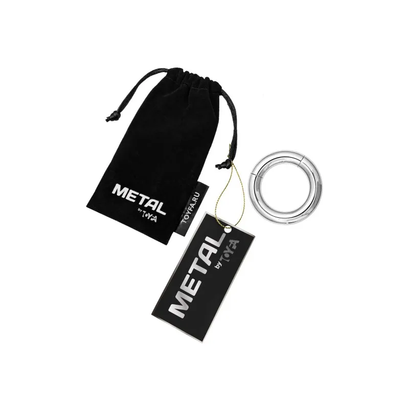 Фото  Кольцо на пенис Metal by TOYFA, серебряное, Ø 3,5 см