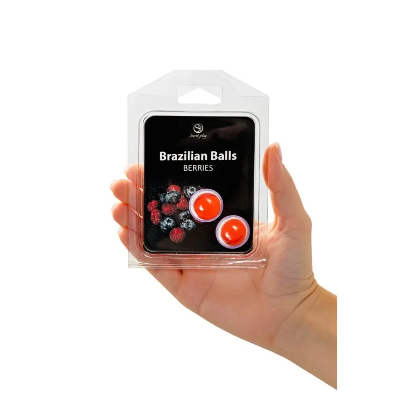 Фото Secret play, Испания Массажное масло SECRET PLAY BRAZILIAN BALLS, ягоды, 2 х 4 гр