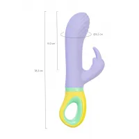 Изображение Flovetta by toyfa, Китай Вибратор для точки G с клиторальной стимуляцией, Flovetta WISTERIA, силикон, фиолетовый, 18,5 см