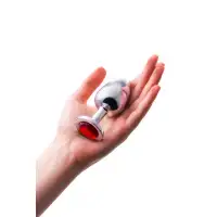 Metal by TOYFA Анальная втулка Metal by TOYFA, металл, серебряная, с рубиновым кристаллом, 10 см, Ø 4 см, 360 г — купить в Минске Изображение Metal by TOYFA Анальная втулка Metal by TOYFA, металл, серебряная, с рубиновым кристаллом, 10 см, Ø 4 см, 360 г
