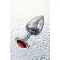 Metal by TOYFA Анальная втулка Metal by TOYFA, металл, серебряная, с рубиновым кристаллом, 10 см, Ø 4 см, 360 г — купить в Минске Изображение Metal by TOYFA Анальная втулка Metal by TOYFA, металл, серебряная, с рубиновым кристаллом, 10 см, Ø 4 см, 360 г