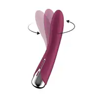 Фото  Вибратор для точки G  с ротацией Satisfyer Spinning Vibe 1, силикон, бордовый, 17,8 см