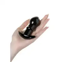 Изображение Sexus Glass Анальная втулка Sexus Glass, стекло, чёрная, 11,5 см, Ø 4 см
