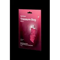 Фото  Мешочек Satisfyer Treasure Bag для хранения игрушек L, розовый, 26*15 см