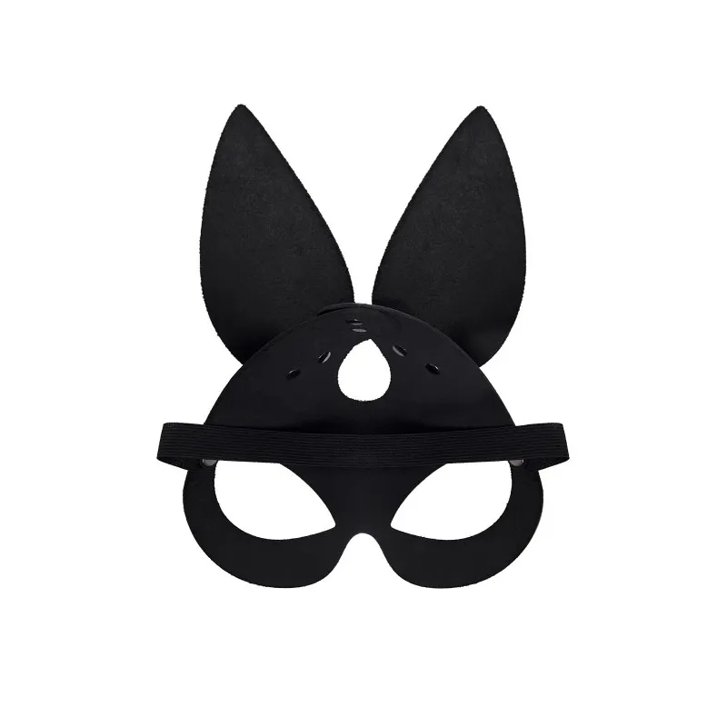 Фото PECADO B.D.S.M Маска Pecado BDSM, с ушками зайки, натуральная кожа, черный