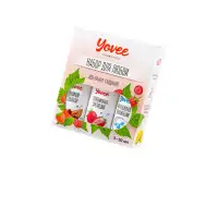 Фото  Набор гелей-смазок Yovee для любви (721004+721008+721052), вкус(клубн+клубн/дыня)+увл(гиалур),3х50мл