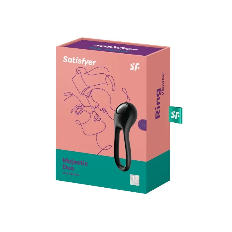 Фото  Эрекционное кольцо на пенис Satisfyer Majestic Duo, силикон, чёрный