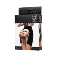 Фото Erolanta Glossy Мини-юбка Glossy Leanne из материала Wetlook, черный, L