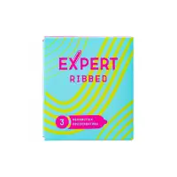 Изображение  Презервативы EXPERT Ribbed, ребристые, 3шт.