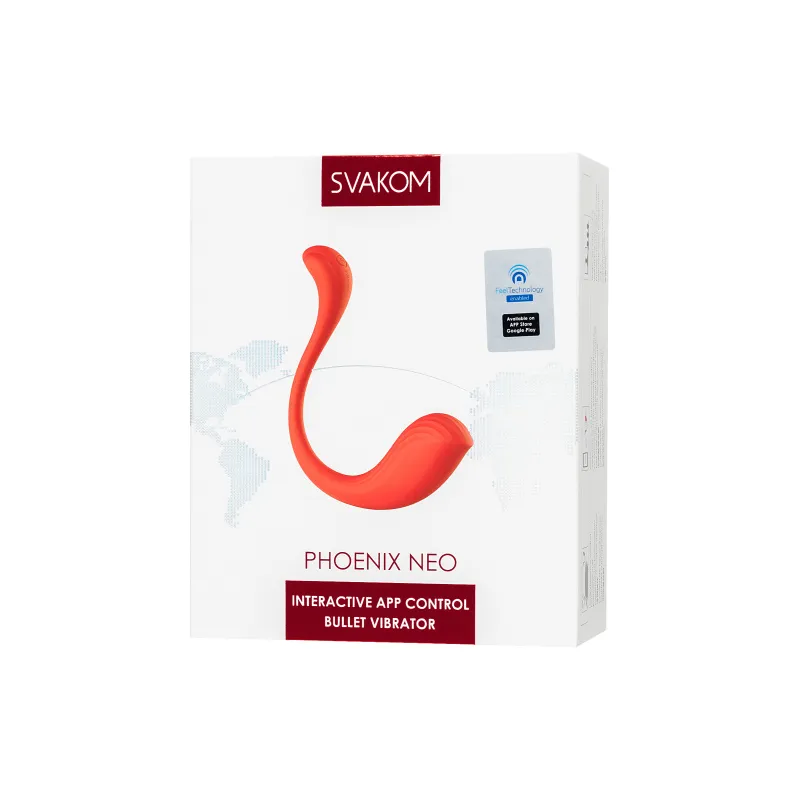 Изображение Svakom, США Интерактивный вибромассажер Svakom Phoenix Neo, силикон, красный, 11,8 см