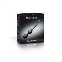 Изображение MYSTIM Вагинальные шарики Mystim Jane Wonda Geisha Balls duo, электростимуляция, силикон, черные, Ø 3,5 см