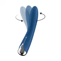 Изображение  Вибратор для точки G  с ротацией Satisfyer Spinning Vibe 1, силикон, синий, 17,8 см