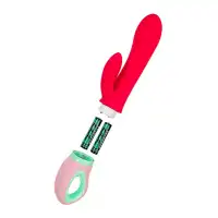 Flovetta by toyfa, Китай Вибратор с клиторальным стимулятором Flovetta PETUNIA, силикон, красный, 19 см — купить в Минске Фото Flovetta by toyfa, Китай Вибратор с клиторальным стимулятором Flovetta PETUNIA, силикон, красный, 19 см