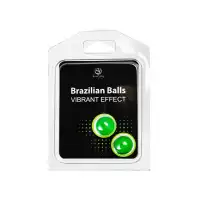 Изображение Secret play, Испания Массажное масло SECRET PLAY BRAZILIAN BALLS, с эффектом вибрации, 2 х 4 гр