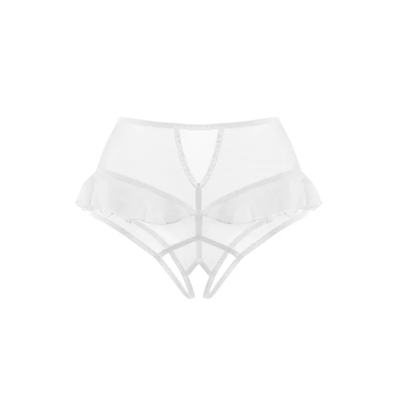 Фото Erolanta Lingerie Эротические трусики с высокой посадкой Erolanta Lana, белый (42-44) в пакете