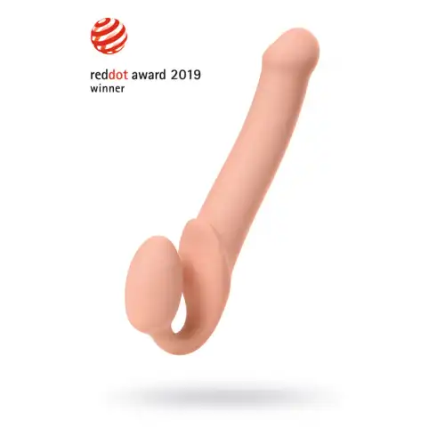 Изображение Attitude Solution Ltd Безремневой нереалистичный страпон Strap-on-me, L, силикон, телесный, 25 см