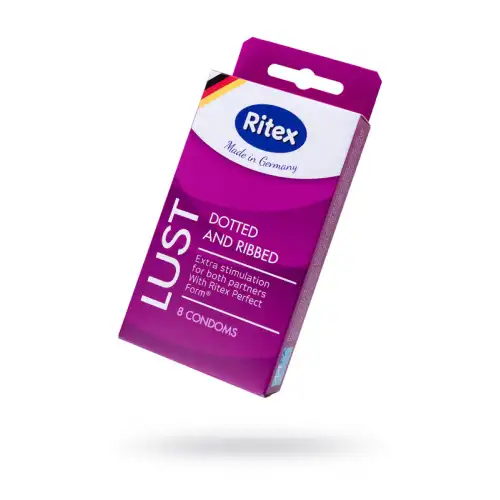 Ritex, Германия Презервативы Ritex, lust, рифленые, латекс, точечные, 19 см, 5,5 см, 8 шт. — купить в Минске Фото Ritex, Германия Презервативы Ritex, lust, рифленые, латекс, точечные, 19 см, 5,5 см, 8 шт.