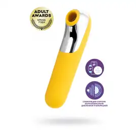 Вакуум-волновой бесконтактный стимулятор клитора Satisfyer Dual Love, Силикон, Желтый, 16 см