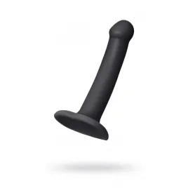 Ремневой нереалистичный страпон на присоске Strap-on-me, S, силикон, черный, 17 см