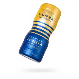 Нереалистичный мастурбатор TENGA PREMIUM Dual Sensation CUP , TPE, белый, 15,5 см