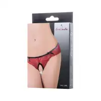 Изображение  Эротические трусики Erolanta Lingerie Collection, кружевные, кармин-черные (46-48)