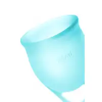 Фото  Менструальная чаша Satisfyer Feel Confident, 2 шт в наборе, силикон, синий
