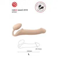 Изображение Attitude Solution Ltd Безремневой нереалистичный страпон Strap-on-me, L, силикон, телесный, 25 см