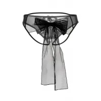 Фото Erolanta Lingerie Эротические трусики с бантом Erolanta Mia, черный (54-56) в пакете