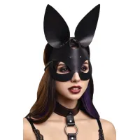 Фото PECADO B.D.S.M Маска Pecado BDSM, с ушками зайки, натуральная кожа, черный