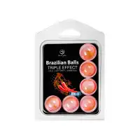 Изображение Secret play, Испания Массажное масло SECRET PLAY BRAZILIAN BALLS, тройной эффект, 6 х 4 гр