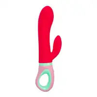 Flovetta by toyfa, Китай Вибратор с клиторальным стимулятором Flovetta PETUNIA, силикон, красный, 19 см — купить в Минске Фото Flovetta by toyfa, Китай Вибратор с клиторальным стимулятором Flovetta PETUNIA, силикон, красный, 19 см