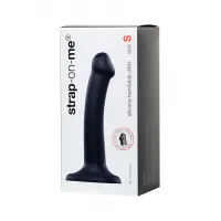 Фото Strap-on-me Ремневой нереалистичный страпон на присоске Strap-on-me, S, силикон, черный, 17 см